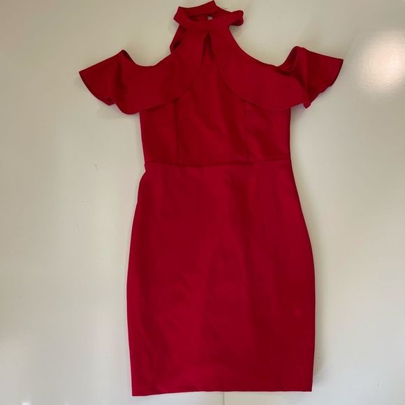 Lulus dress Your Time Red Off-the-Shoulder Bodycon - Picture 6 of 11